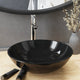 Vidaxl-Waschbecken mit Kran und Pop-up-Abflussglas schwarz