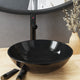 Vidaxl-Waschbecken mit Kran und Pop-up-Abflussglas schwarz
