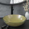 Vidaxl-Waschbecken mit Kran und Pop-up-Abflussglas Gold gefärbt