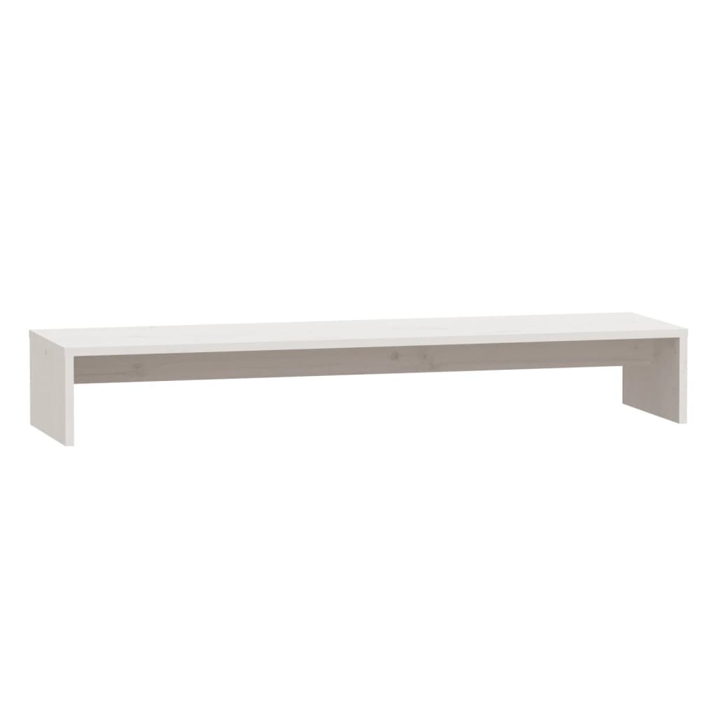 Vidaxx Monitorständer 100x27x15 cm massives Kiefernholz weiß