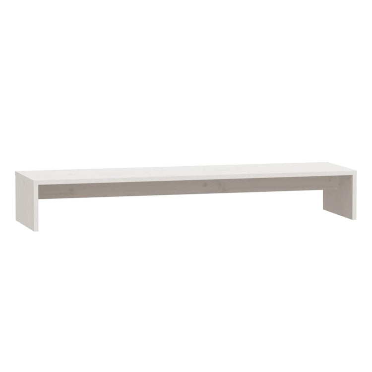 Vidaxx Monitorständer 100x27x15 cm massives Kiefernholz weiß