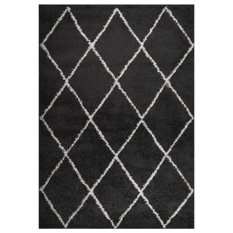 Vidaxl Teppich Shaggy High Stape 160x230 cm Crèmen Anthrazitfarbe