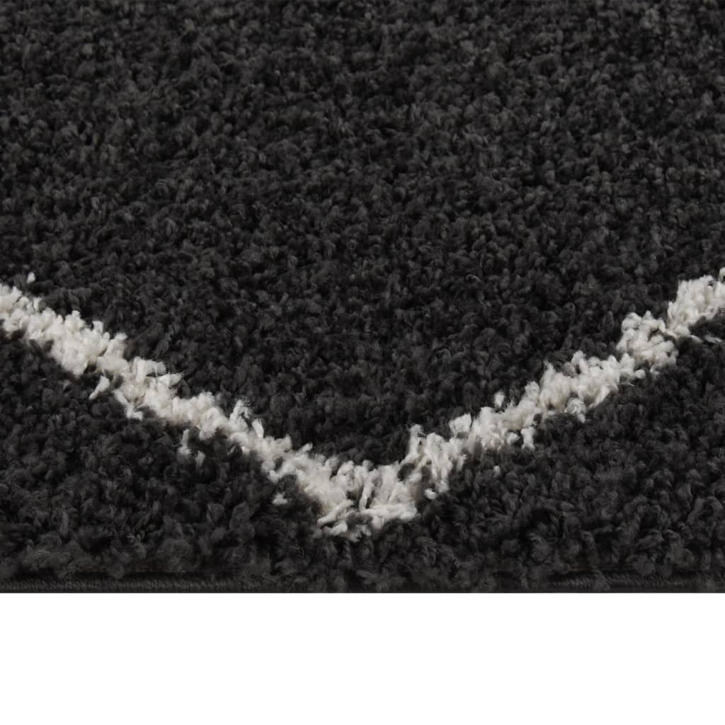 Vidaxl Teppich Shaggy High Stape 160x230 cm Crèmen Anthrazitfarbe