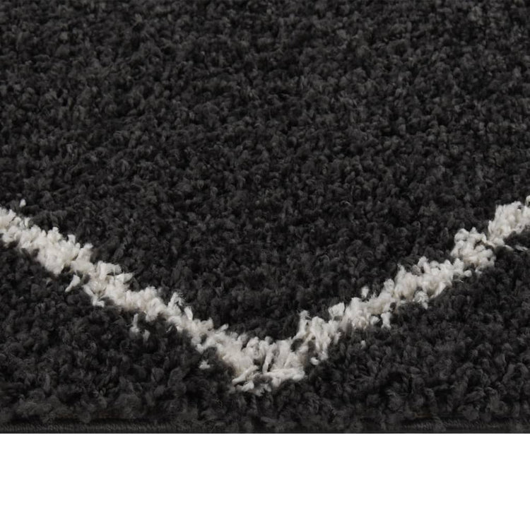 Vidaxl Teppich Shaggy High Stape 160x230 cm Crèmen Anthrazitfarbe