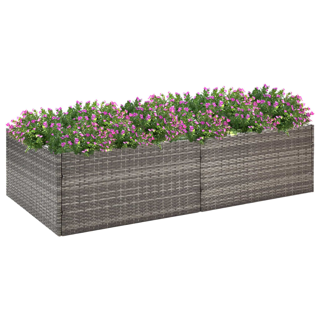 VIDAXL -Planungsbox 157x80x40 cm Poly Rattan Grau