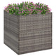VIDAXL -Planungsbox 80x80x80 cm Poly Rattan Grau