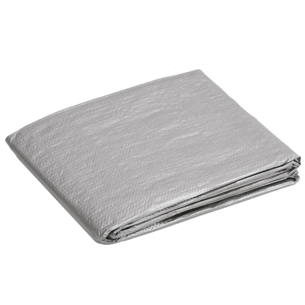 VIDAXL -Gerät Segel 90 g m² 2x3 M HDPE Grau