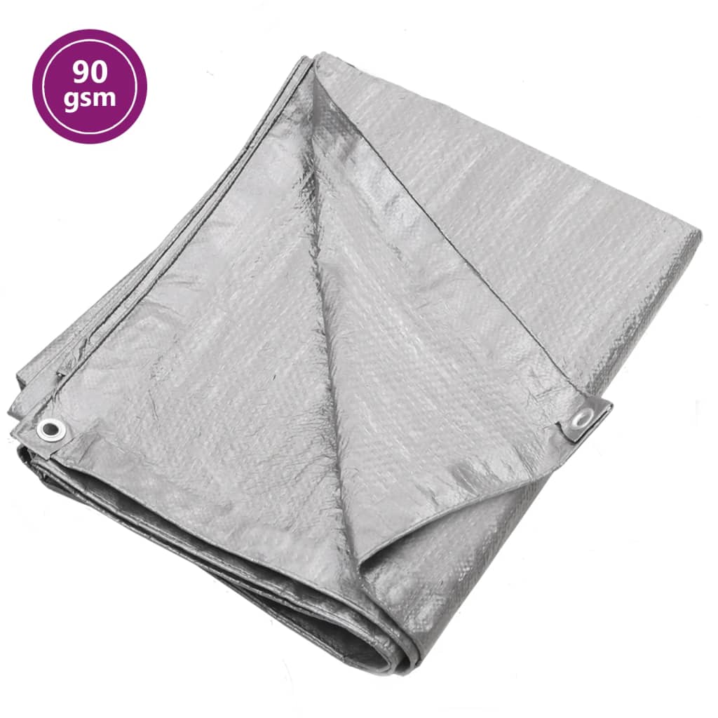 VIDAXL -Gerät Segel 90 g m² 4x6 M HDPE Grau