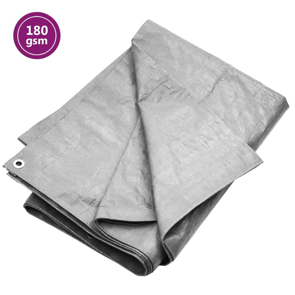 VIDAXL -Gerät Segel 180 g m² 6 x 6 M HDPE GREY