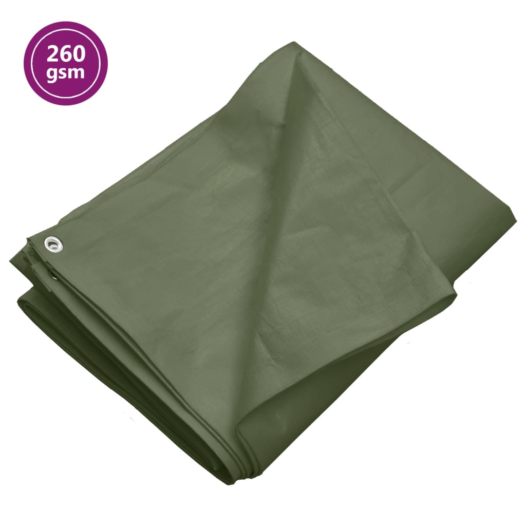 VIDAXL -Gerät Segel 260 g m² 6 x 6 M HDPE Grün