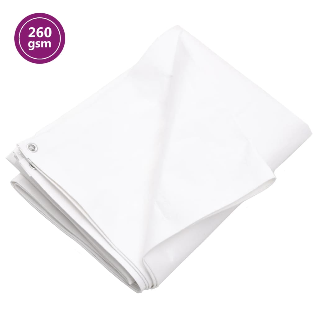 Vidaxl -Gerät Segel 260 g m² 8x8 M HDPE Weiß