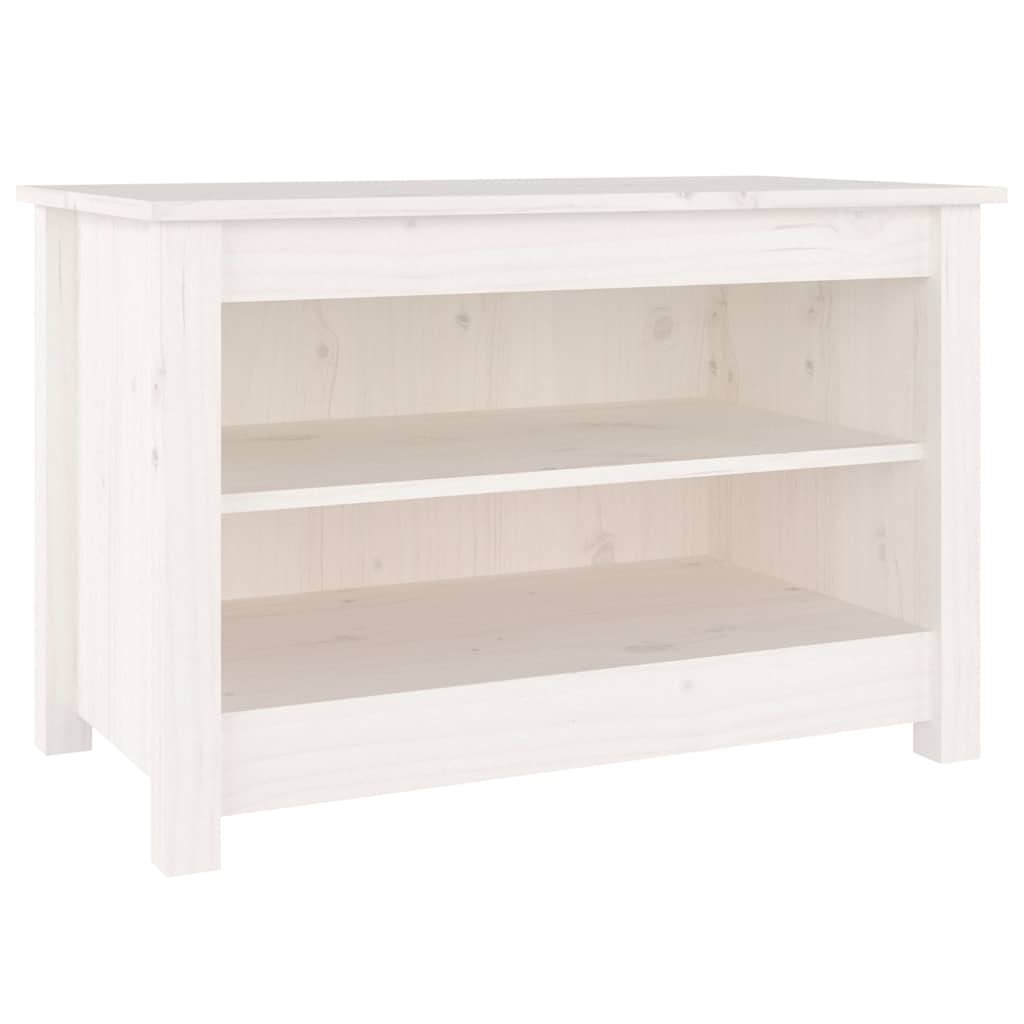 Vidaxl Schuhe Bank 70x38x45.5 cm Festkiefer weiß