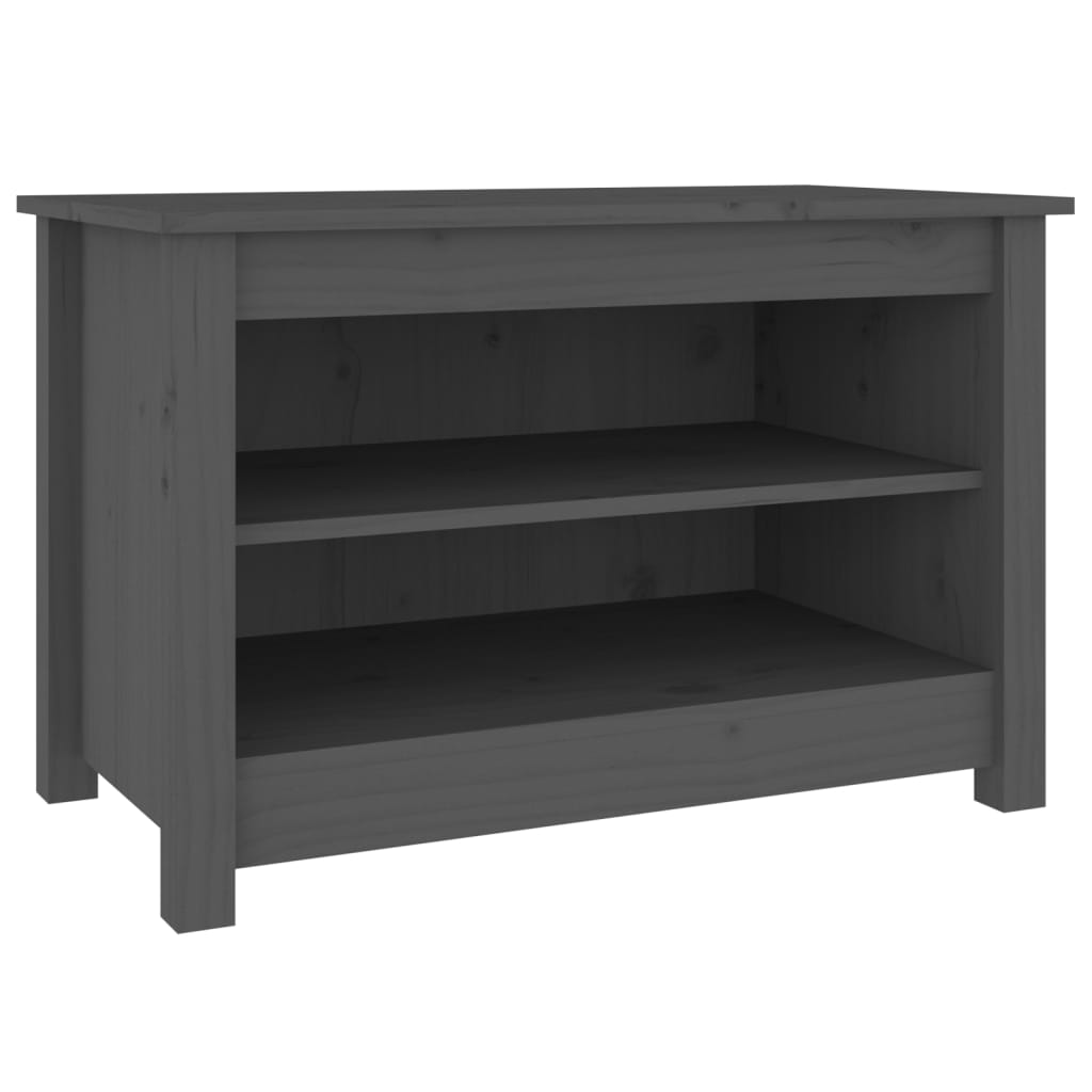 Vidaxl Schuhe Bank 70x38x45.5 cm Festkiefer Grau
