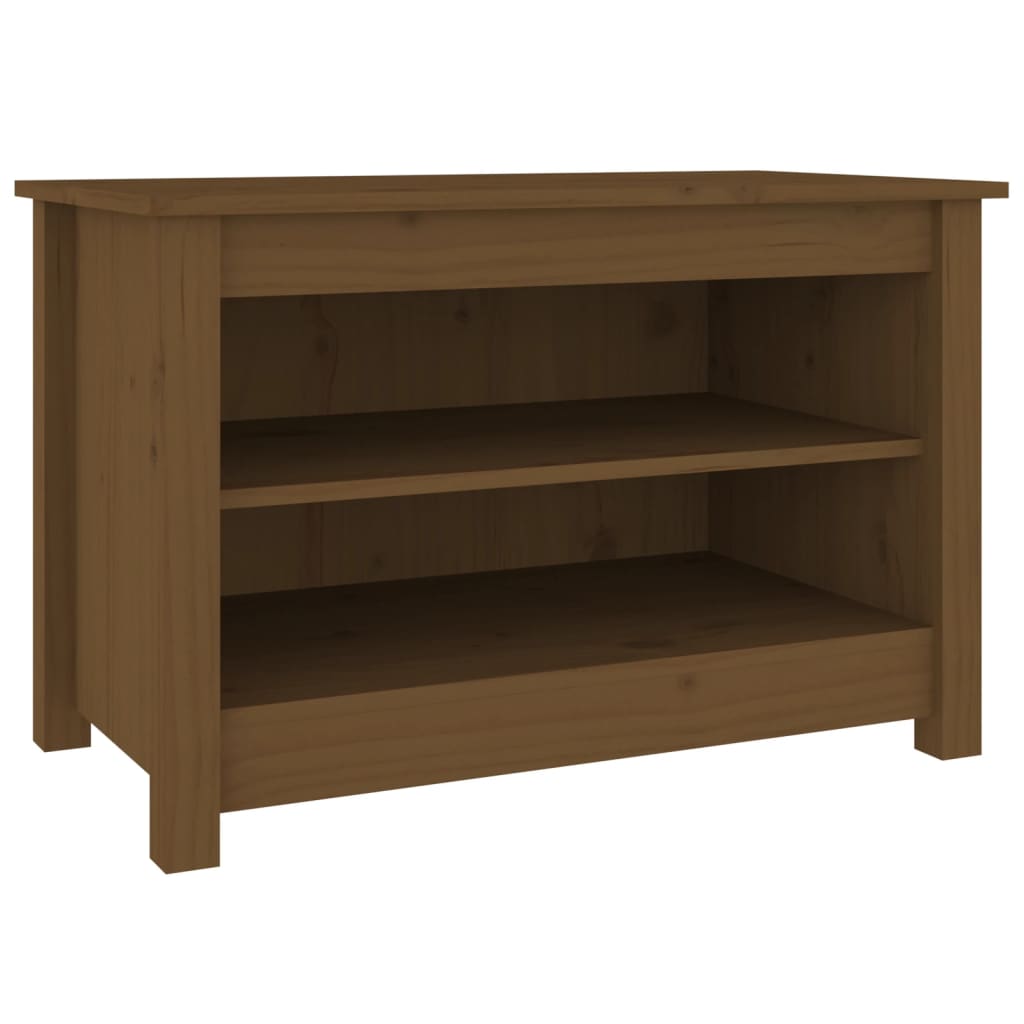 Vidaxl Schuhschrank 70x38x45,5 cm Festkiefer Honigbraun