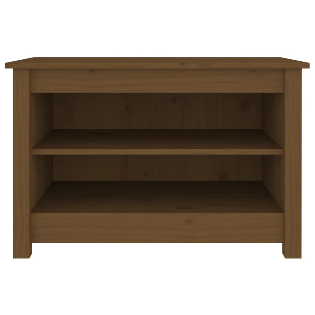 Vidaxl Schuhschrank 70x38x45,5 cm Festkiefer Honigbraun