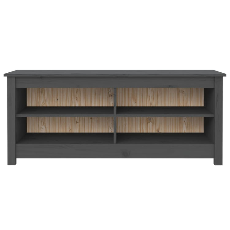 Vidaxl -Schuhsofa 110x38x45.5 cm Festkieferngrau