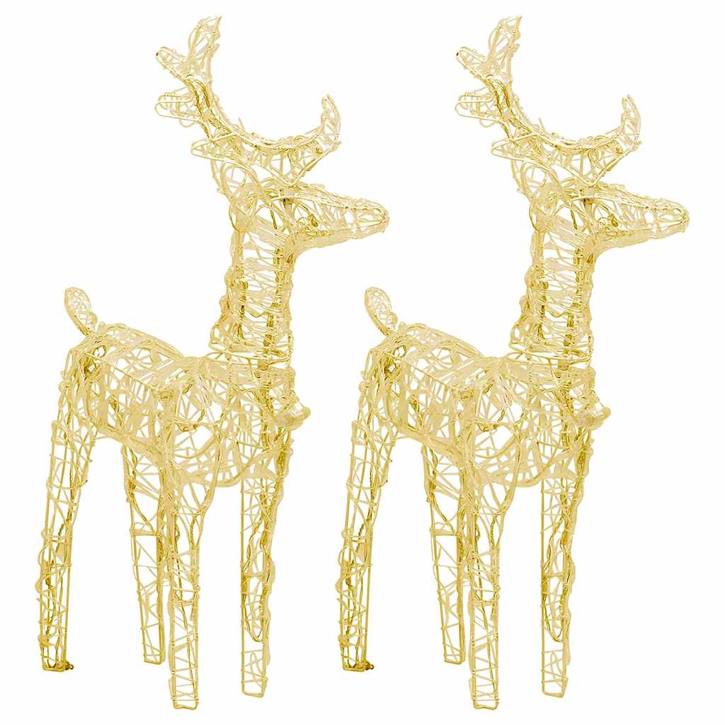 Vidaxl Weihnachten Tiere 2 St 80 LEDs Acryl warmes Weiß