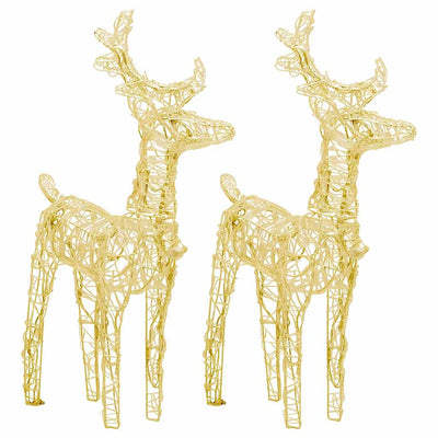 Vidaxl Weihnachten Tiere 2 St 80 LEDs Acryl warmes Weiß