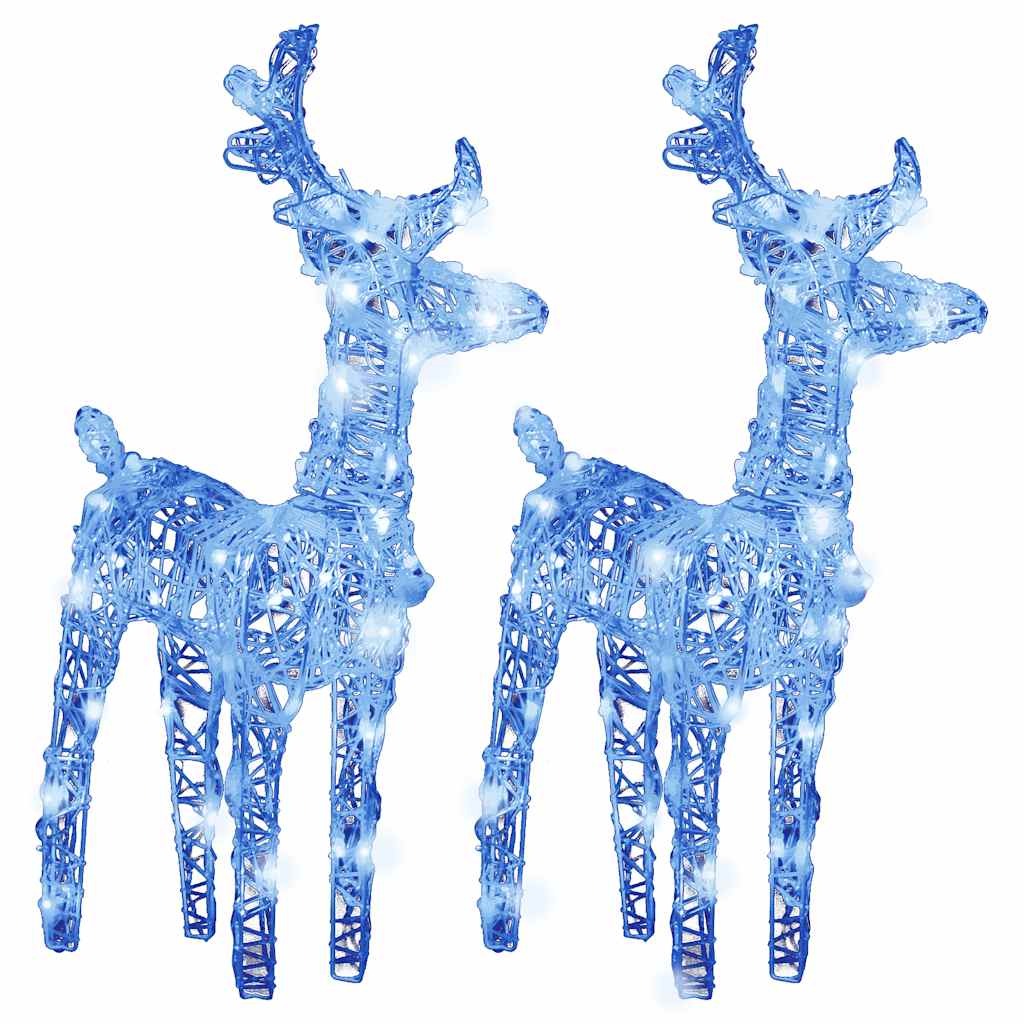 Vidaxl Weihnachten Tiere 2 St 80 Leds Acrylblau