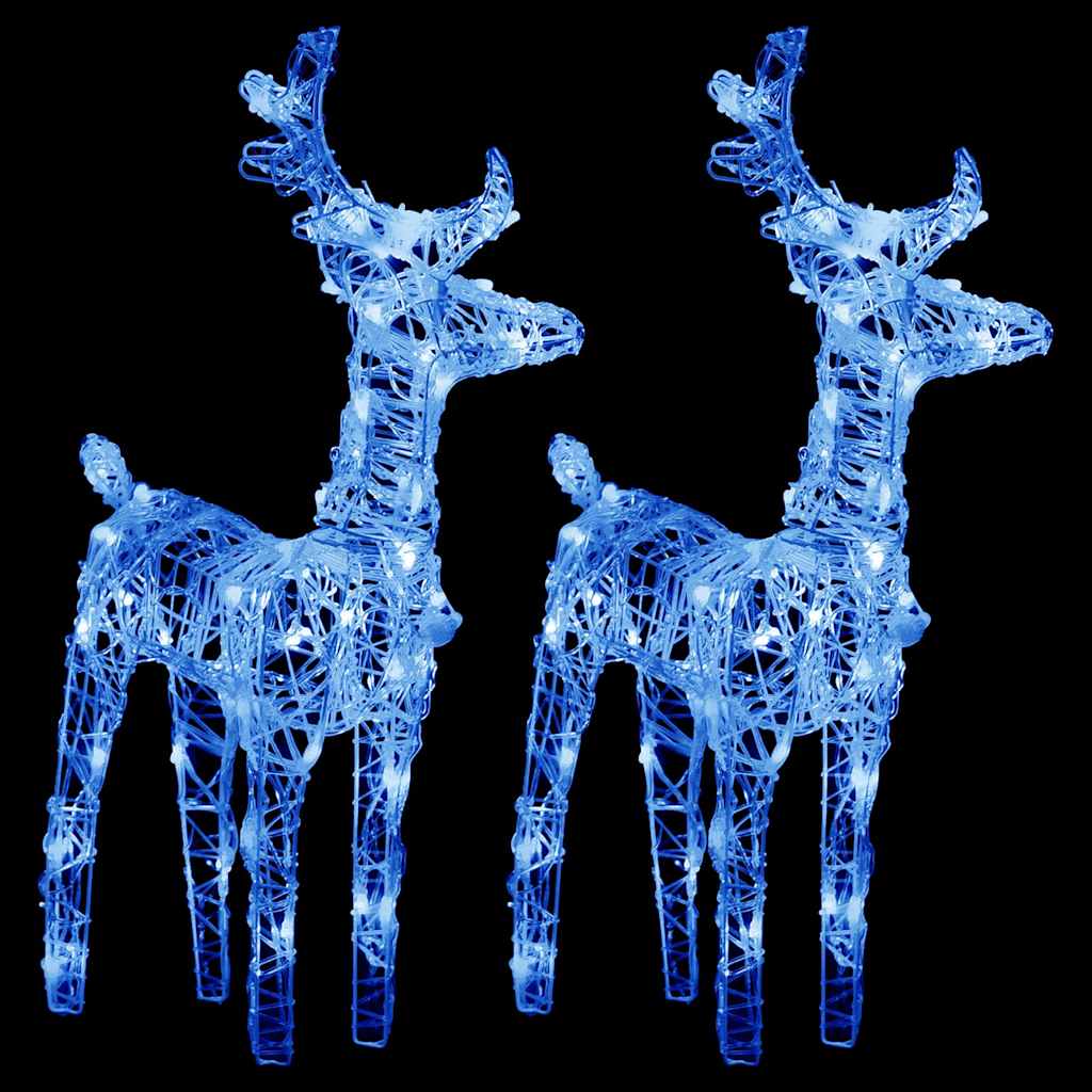 Vidaxl Weihnachten Tiere 2 St 80 Leds Acrylblau