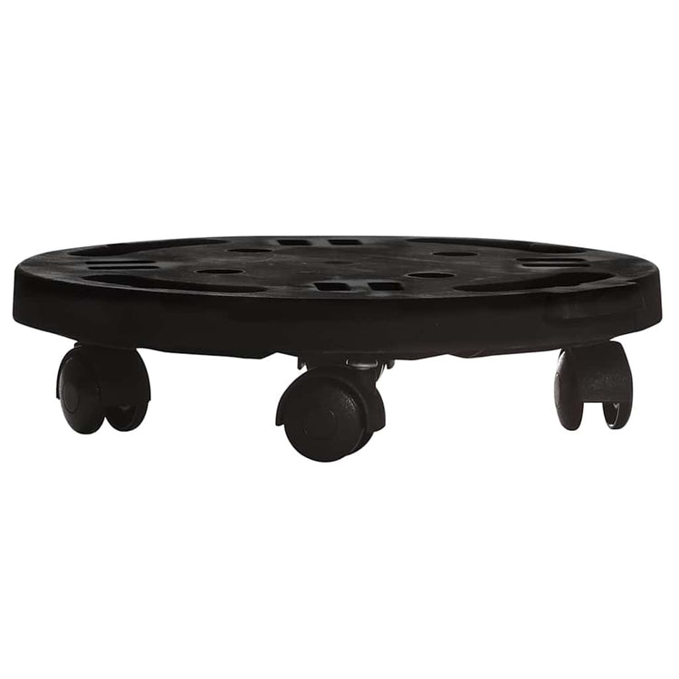 Vidaxl -Pflanzenwagen mit Rädern 170 kg Durchmesser 30 cm Schwarz