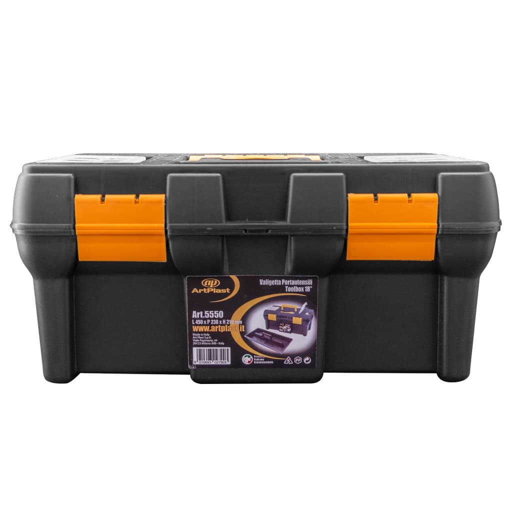 Vidaxl Toolbox 450x240x210 mm Polypropen