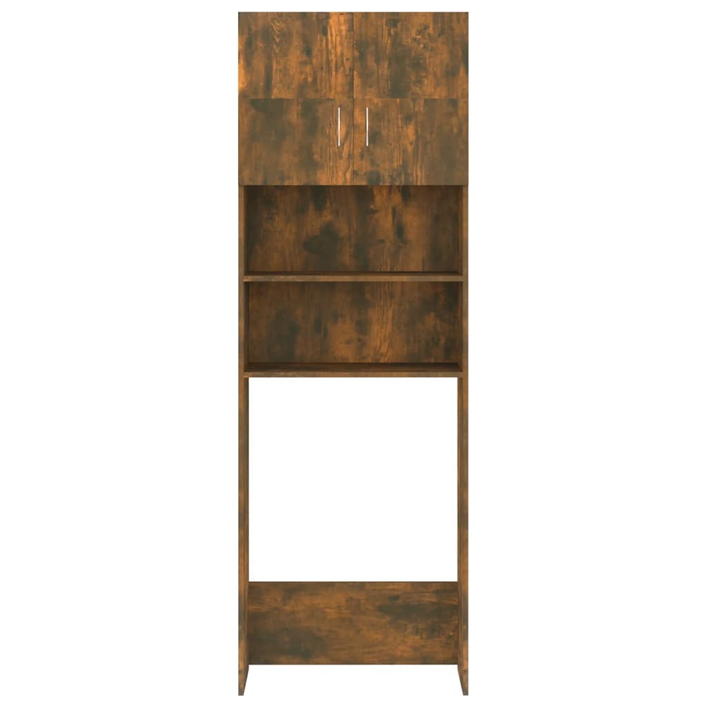 Vidaxl Waschmaschinenschrank 64x25.5x190 cm geräucherte Eiche gefärbt