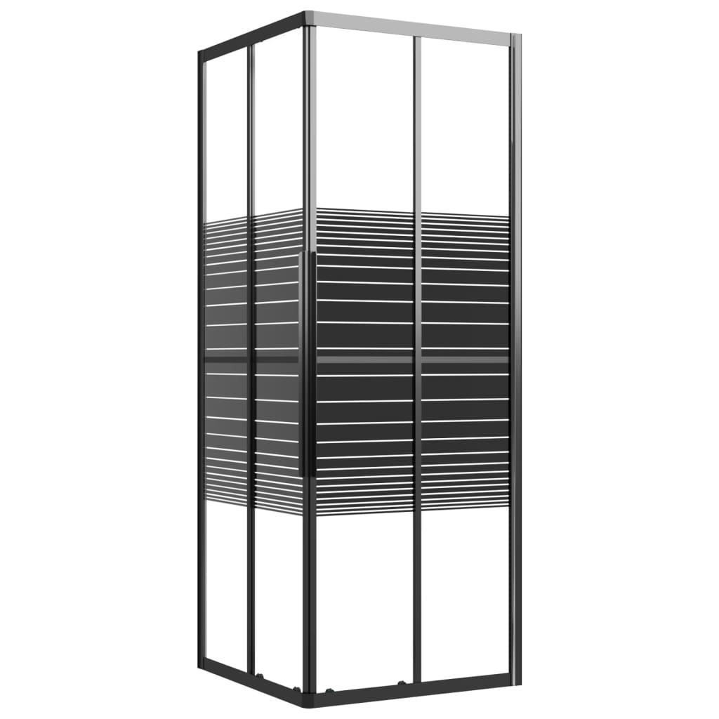 Vidaxl Duschkabine Streifen 70x70x180 cm ESG Schwarz
