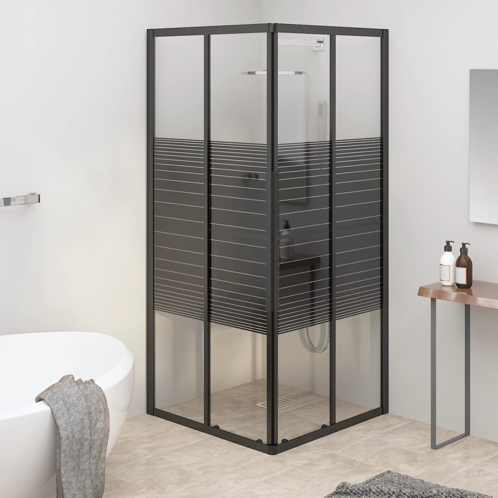 Vidaxl Duschkabine Streifen 70x70x180 cm ESG Schwarz