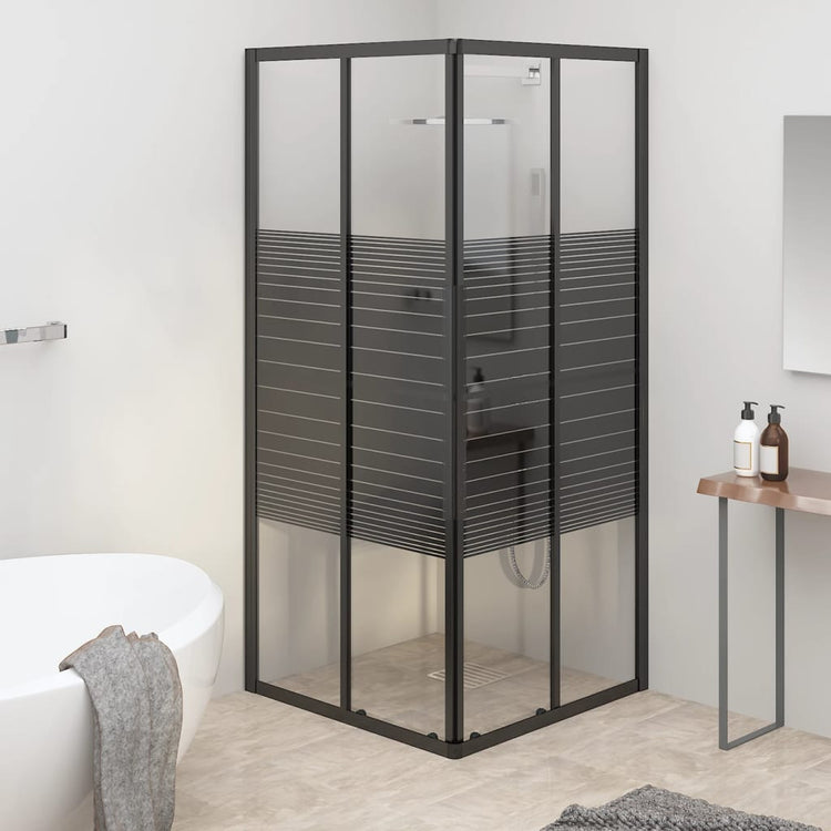 Vidaxl Duschkabine Streifen 70x70x180 cm ESG Schwarz