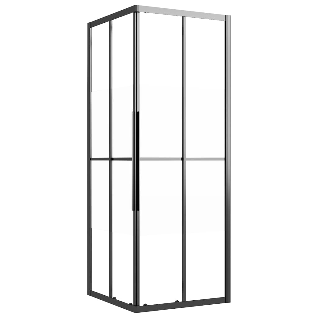 VIDAXL Duschkabine 70x70x180 cm Halb -mat ESG Schwarz