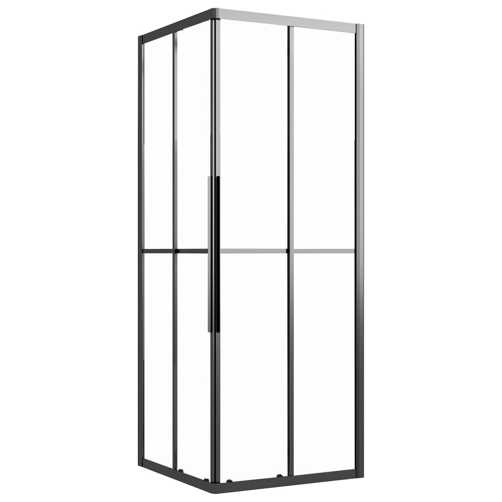 Vidaxl Duschkabine 80x80x180 cm mattes ESG Schwarz