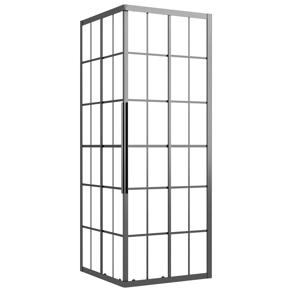 Vidaxl Duschkabine 80x80x180 cm mattes ESG Schwarz