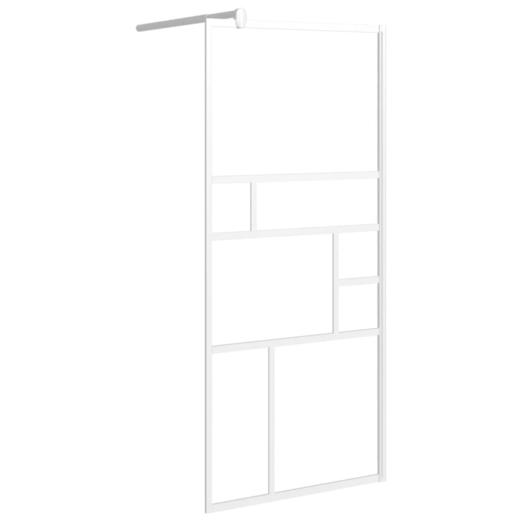 Vidaxl Walk-in Duschwand 90x195 cm ESG-Glas weiß