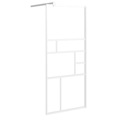 Vidaxl Walk-in Duschwand 90x195 cm ESG-Glas weiß