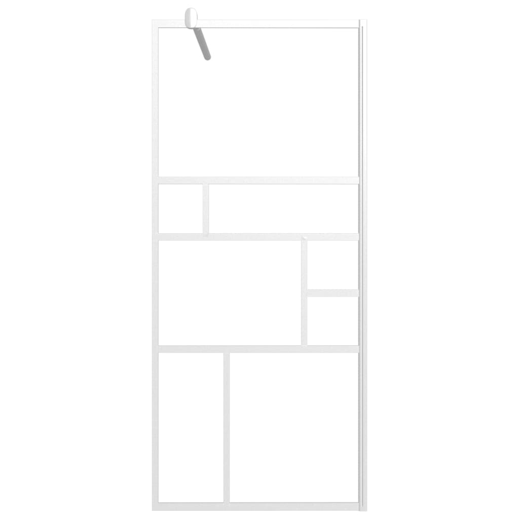 Vidaxl Walk-in Duschwand 90x195 cm ESG-Glas weiß