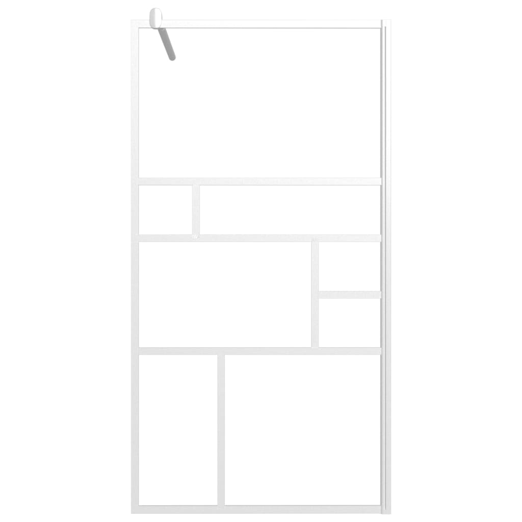 Vidaxl begehete Duschwand 100x195 cm Esg-Glas weiß