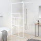 Vidaxl begehete Duschwand 100x195 cm Esg-Glas weiß