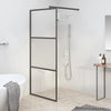 Vidaxl Walk-in Duschwand 80x195 cm Halbmat ESG Glass Schwarz