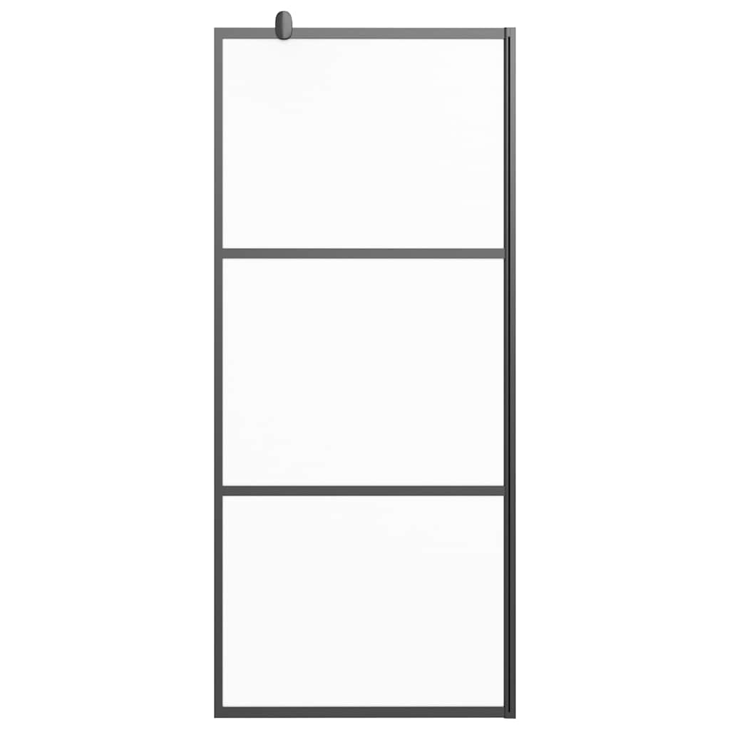 Vidaxl begehete Duschwand 80x195 cm MAT ESG Glass Schwarz