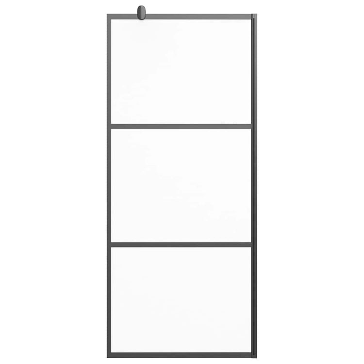 Vidaxl Walk-in Duschwand 90x195 cm MAT ESG Glass Schwarz