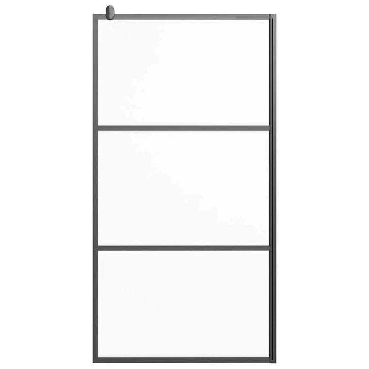 Vidaxl Walk-in Duschwand 100x195 cm mattes ESG-Glas schwarz
