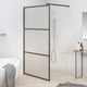 Vidaxl Walk-in Duschwand 100x195 cm mattes ESG-Glas schwarz