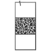 Vidaxl Walk-in Duschwand mit Steinmotiv 90x195 cm ESG Glas schwarz
