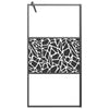 Vidaxl begehete Duschwand mit Steinmotiv 100x195 cm ESG Glas schwarz