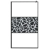 Vidaxl begehete Duschwand mit Steinmotiv 115x195 cm ESG Glas schwarz