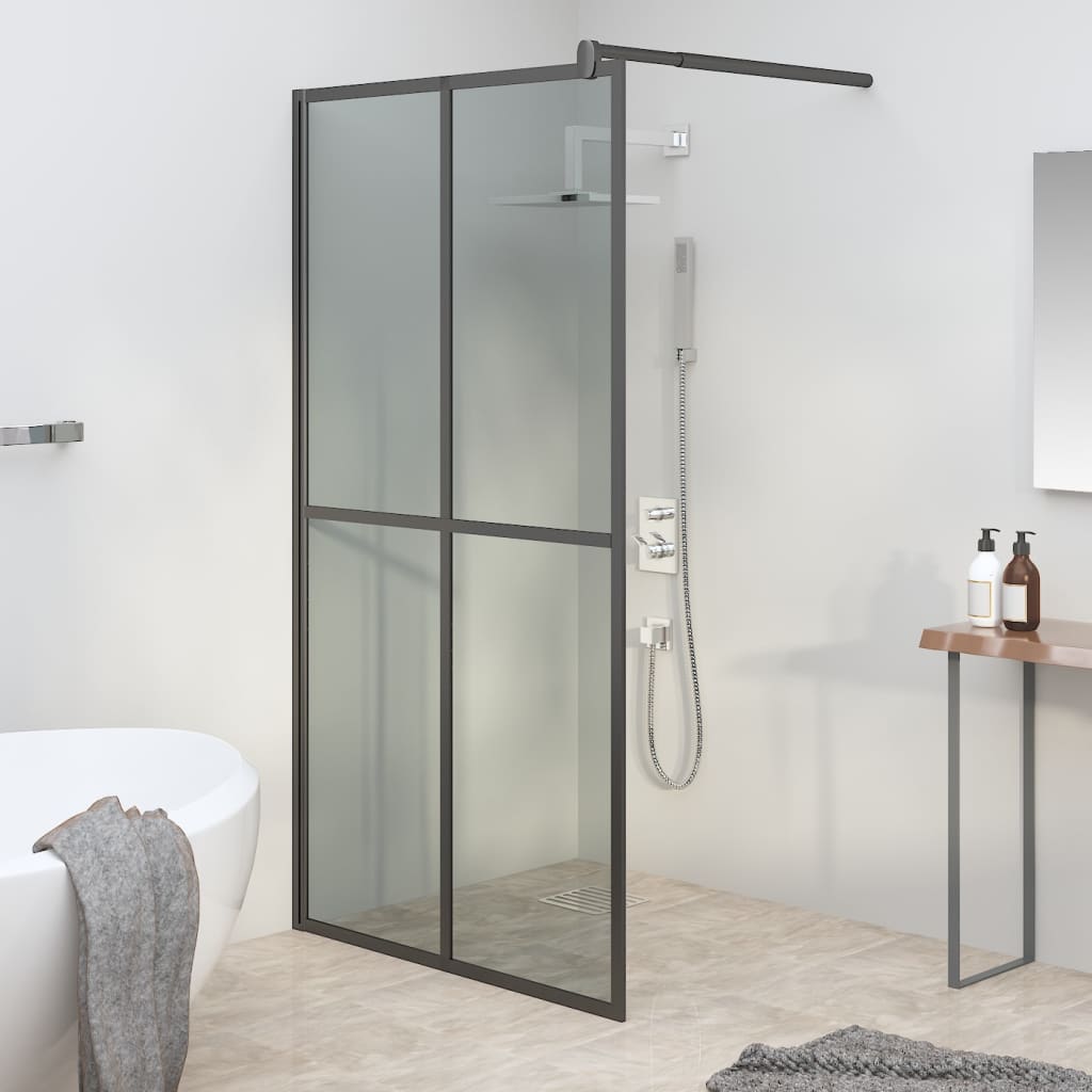 Vidaxl Walk -In -Duschbildschirm 118x190 cm dunkelem Temperaturglas