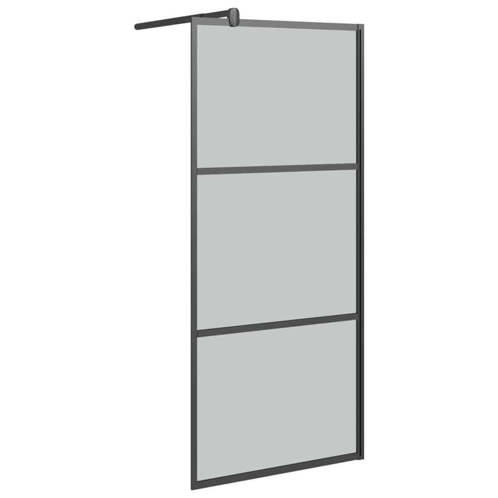 Vidaxl Walk-in Duschwand 80x195 cm dunkler ESG-Glas schwarz