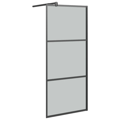 Vidaxl Walk-in Duschwand 80x195 cm dunkler ESG-Glas schwarz