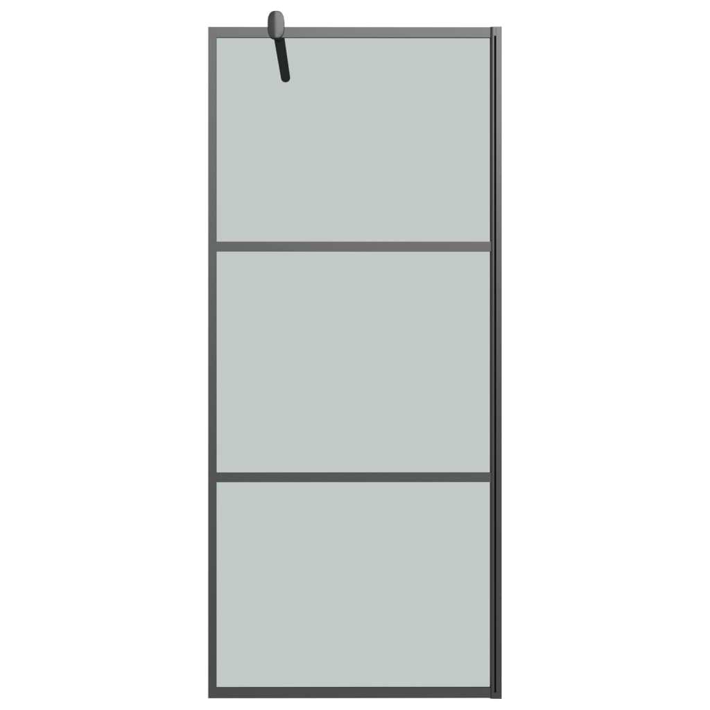 Vidaxl Walk-in Duschwand 80x195 cm dunkler ESG-Glas schwarz
